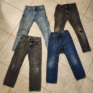 Four pairs of boys DENIM jeans gap brand fits like 6/7
